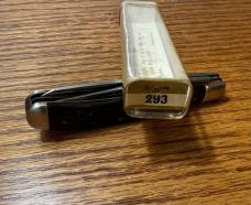 VINTAGE '74-'83 SCHRADE NY USA 293 POCKET KNIFE - 293 VIEW TUBE BOX 