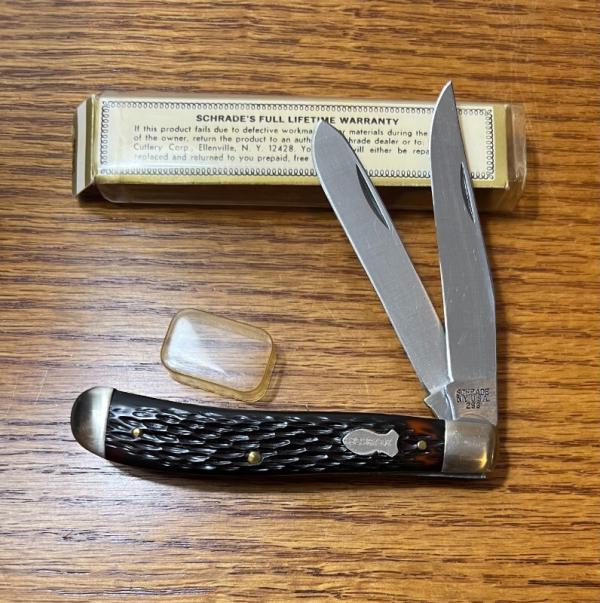 VINTAGE '74-'83 SCHRADE NY USA 293 POCKET KNIFE - 293 VIEW TUBE BOX VINTAGE '74-'83 SCHRADE NY USA 293 POCKET KNIFE - 293 VIEW TUBE BOX
