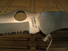 SPYDERCO SEKI-CITY JAPAN STAINLESS VINTAGE 1994 COIS WORKER LIGHT USE KNIFE & LEATHER BELT SHEATH