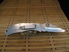 SPYDERCO SEKI-CITY JAPAN STAINLESS VINTAGE 1994 COIS WORKER LIGHT USE KNIFE & LEATHER BELT SHEATH