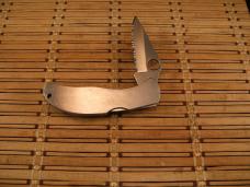 SPYDERCO SEKI-CITY JAPAN STAINLESS VINTAGE 1994 COIS WORKER LIGHT USE KNIFE & LEATHER BELT SHEATH