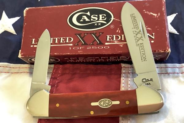 1999 Case xx Canoe w/ Red Bone Handles (mdl# 62131) Saturn Shield & 1 of 2500 -NOS & Minty 1999 Case xx Canoe w/ Red Bone Handles (mdl# 62131) Saturn Shield & 1 of 2500 -NOS & Minty