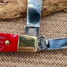 BUCK CREEK GERMAN Vintage 4 BLADE CONGRESS POCKET KNIFE RED BC-664 RPB NIB (525)