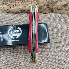 BUCK CREEK GERMAN Vintage 4 BLADE CONGRESS POCKET KNIFE RED BC-664 RPB NIB (525)