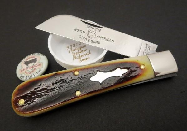 Great Eastern Cutlery #93 Ramfoot Antique Yellow Natural Bone GEC 933124