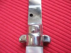Vintage Italian DERBY Style BOLSTER Button Open/Close STILETTO Switchblade Knife - Mint !
