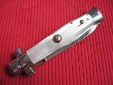 Vintage Italian DERBY Style BOLSTER Button Open/Close STILETTO Switchblade Knife - Mint !