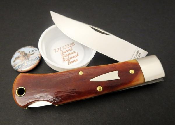 Great Eastern Cutlery #72 Cody Scout Lockback Burnt Sienna Natural Bone GEC 721123LB