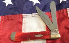 Case xx 1989 Centennial Dogleg Trapper (Mdl# R6240 SS) Sweet Red Bone Handles -NOS