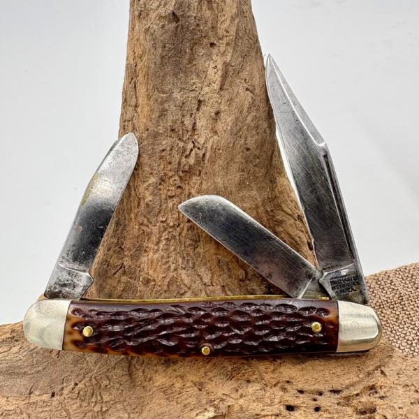 Kutmaster Vintage USA 3-Blade Stockman Traditional Pocket Knife Utica NY (106)