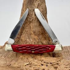 BUCK 372 Collector’s Edition 2006 Two Blade Red Bone Muskrat Folding Knife (116)