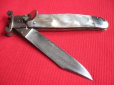 Vintage Large SPANISH ShotShell Puller Leverlock Switchblade Knife 