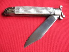 Vintage Large SPANISH ShotShell Puller Leverlock Switchblade Knife 