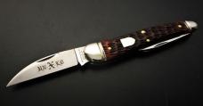 Great Eastern Cutlery Northfield #38 English Splitback Whittler Burnt Orange Jigged Bone GEC 380321