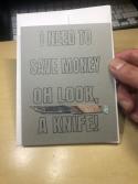 Custom Knife Greeting Card