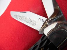 KABAR CLUB KNIFE FOLDING HUNTER 1996 GREEN BONE FOLDING HUNTER  5" MINT #1709 UNUSED SUPER CATCH