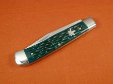 Weed & Co. Green Jigged Bone Trapper Knife from Cooper Cutlery USA 5119GJB