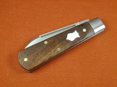 Dollar Knife Co. Smooth Franciscan Walnut with White Shield Jack Knife from Cooper Cutlery USA FW WS