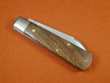 Dollar Knife Co. Smooth Franciscan Walnut with White Shield Jack Knife from Cooper Cutlery USA FW WS