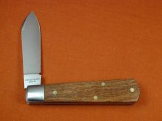 Dollar Knife Co. Smooth Franciscan Walnut with Black Shield Jack Knife from Cooper Cutlery USA FWBLS