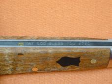 Dollar Knife Co. Smooth Franciscan Walnut with Black Shield Jack Knife from Cooper Cutlery USA FWBLS