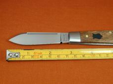 Dollar Knife Co. Smooth Franciscan Walnut with Black Shield Jack Knife from Cooper Cutlery USA FWBLS
