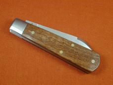 Dollar Knife Co. Smooth Franciscan Walnut with Black Shield Jack Knife from Cooper Cutlery USA FWBLS