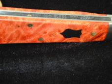 Dollar Knife Co. Red Burl Maple Wood with Black Shield Jack Knife from Cooper Cutlery USA RBM BLS