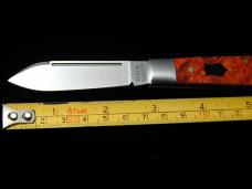 Dollar Knife Co. Red Burl Maple Wood with Black Shield Jack Knife from Cooper Cutlery USA RBM BLS