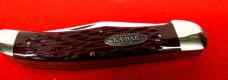 KABAR CLUB KNIFE FOLDING HUNTER 1997 RED BONE FOLDING HUNTER  5" MINT #1709 UNUSED SUPER CATCH