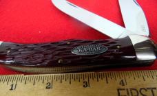 KABAR CLUB KNIFE FOLDING HUNTER 1997 RED BONE FOLDING HUNTER  5" MINT #1709 UNUSED SUPER CATCH