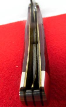 KABAR CLUB KNIFE FOLDING HUNTER 1997 RED BONE FOLDING HUNTER  5" MINT #1709 UNUSED SUPER CATCH