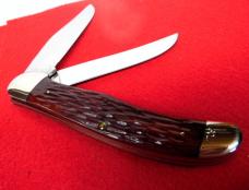 KABAR CLUB KNIFE FOLDING HUNTER 1997 RED BONE FOLDING HUNTER  5" MINT #1709 UNUSED SUPER CATCH