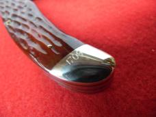 KABAR CLUB KNIFE FOLDING HUNTER 1997 RED BONE FOLDING HUNTER  5" MINT #1709 UNUSED SUPER CATCH