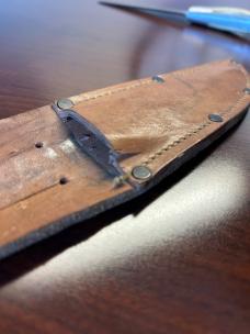 Rare Early Unstamped Ruana Fighting Knife from 1938-43. Unused, Never sharpened. Original Sheath. 