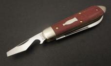 Great Eastern Cutlery #85 Bullet End Jack Crown Lifter Natural Canvas Micarta GEC 852221CL