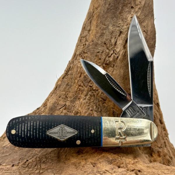 Rough Rider Barlow Black Micarta RR2210 Folding Pocket Knife 2 blade (123)