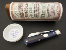 Great Eastern Cutlery Northfield #14 Navy Blue Smooth Bone Gentlemen's Jack GEC 143223