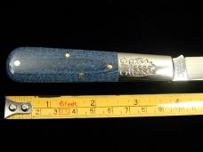 Great Eastern Cutlery GEC Smooth Denim Blue Micarta Boom Town Barlow Knife 863125 420HC Stainless