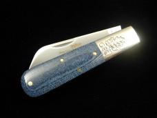 Great Eastern Cutlery GEC Smooth Denim Blue Micarta Boom Town Barlow Knife 863125 420HC Stainless