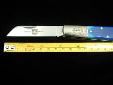 Great Eastern Cutlery GEC Navy Blue Sawcut Bone Boom Town Barlow Knife 863125SS 420HC Stainless