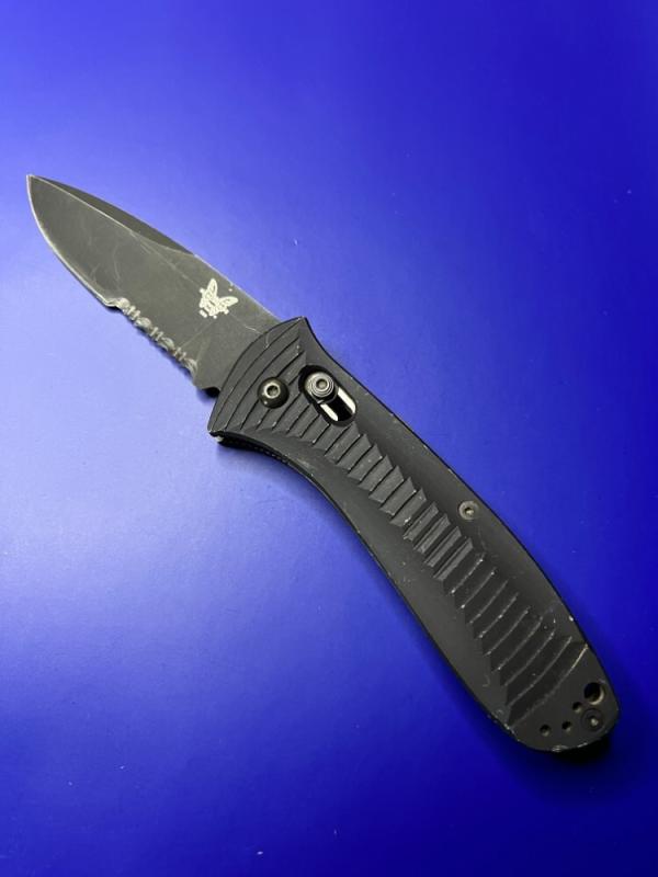 BENCHMADE 5000SBK PRESIDIO AUTO KNIFE, 154CM BLACK COMBO BLADE