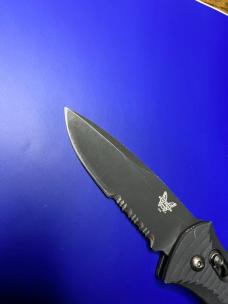 BENCHMADE 5000SBK PRESIDIO AUTO KNIFE, 154CM BLACK COMBO BLADE