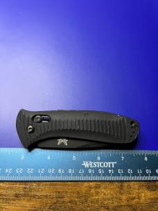 BENCHMADE 5000SBK PRESIDIO AUTO KNIFE, 154CM BLACK COMBO BLADE