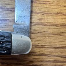 USED SWORD BRAND CAMILLUS CUTLERY CO CAMILLUS NY USA 3 BLADE POCKET KNIFE