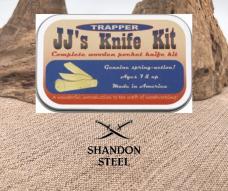 JJ's Knife Kit For One Wooden Blade Trapper UNSHARPENED Knife American-Hardwood