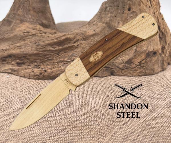 JJ's Knife Kit Lockback Folding Knife American Hardwood And Metal Construction