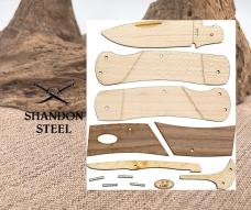 JJ's Knife Kit Lockback Folding Knife American Hardwood And Metal Construction
