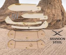 JJ's Knife Kit New Two Blade Wooden Canoe Traditional Pocket Knife Kit JJ5