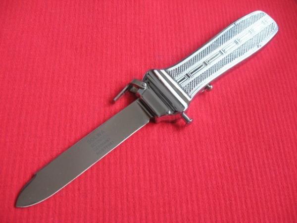 RARE Vintage SOLWA  Bonsa Style Solingen Germany Trap Door OTF Switchblade Knife - MINT Condition !